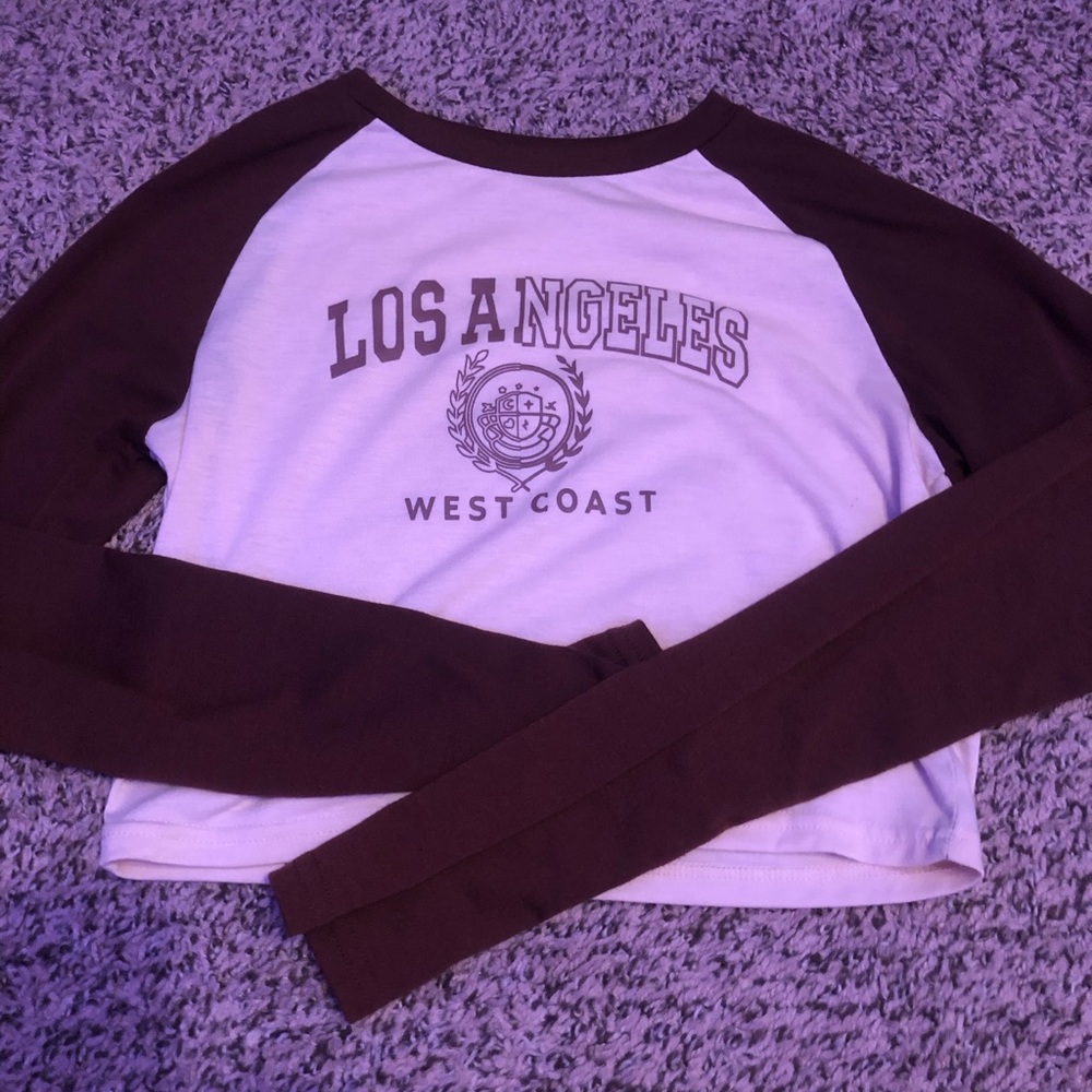 LA west coast cropped long sleeve
